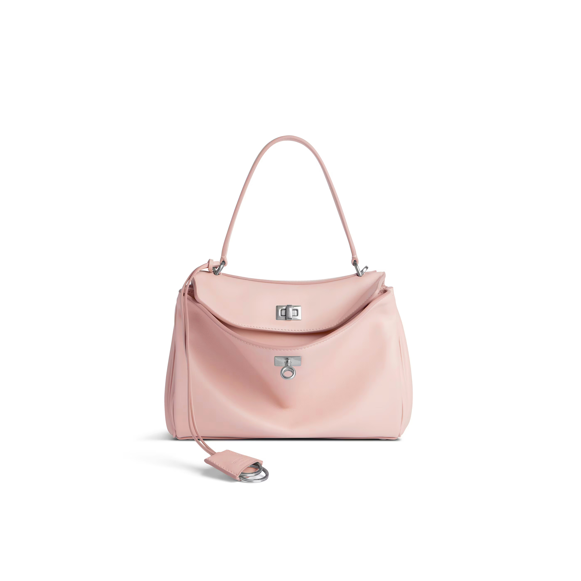 Ba*len*cia*ga women''s rodeo handbag small in suede pink 7897792ra4u2910 (28.9*20*9.9cm)